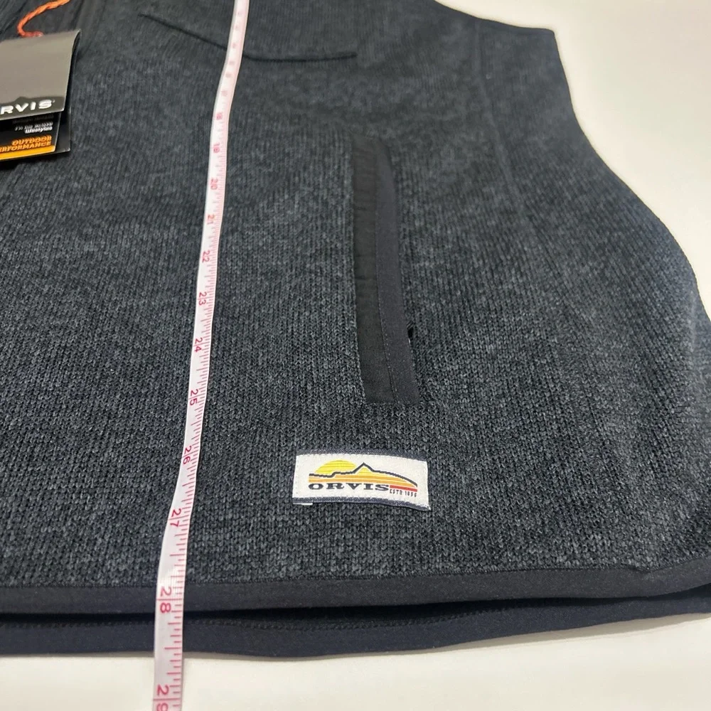 Men’s Orvis Navy Blue outdoor performance fleece vest snap pockets size XL NWT